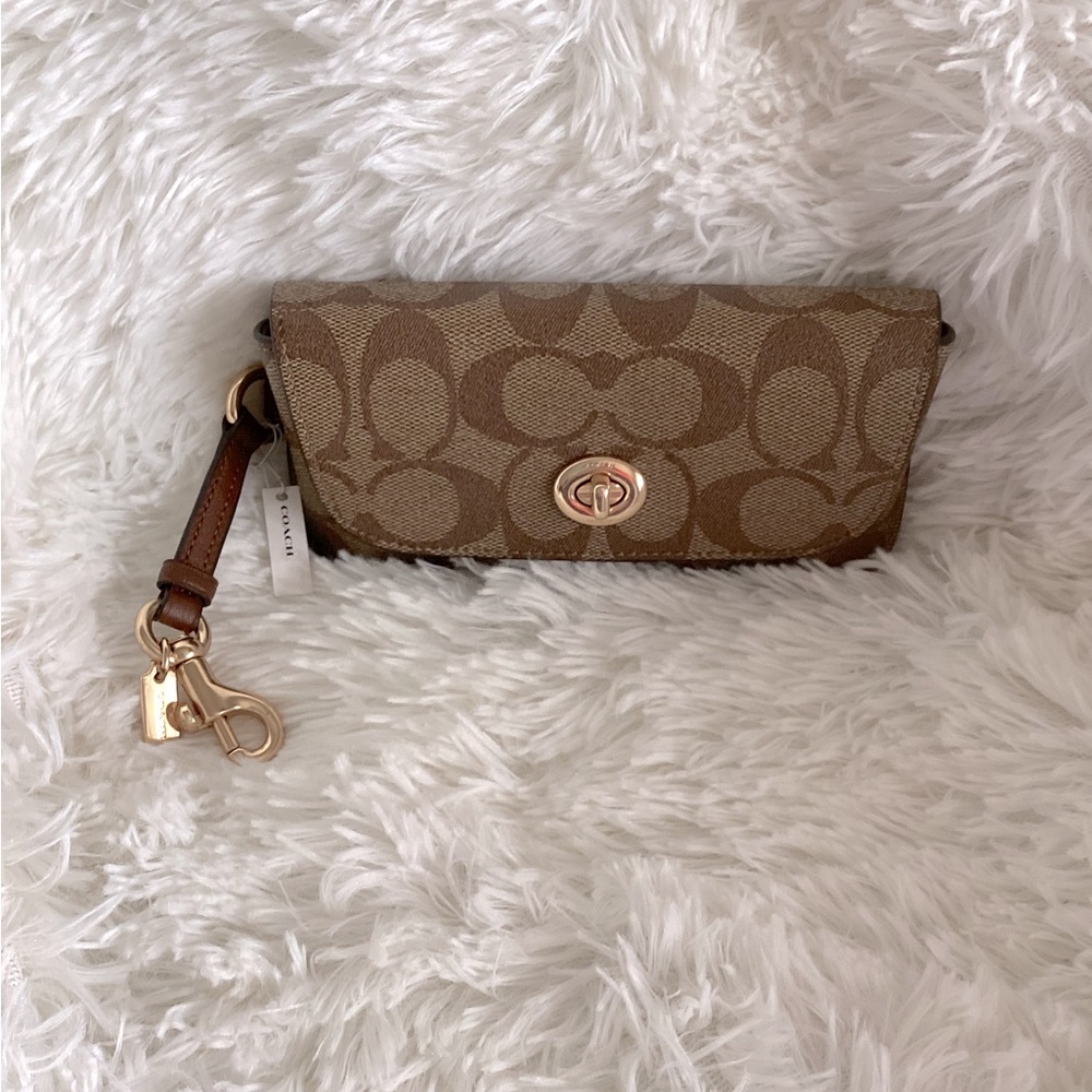 Coach signature canvas eye glass case